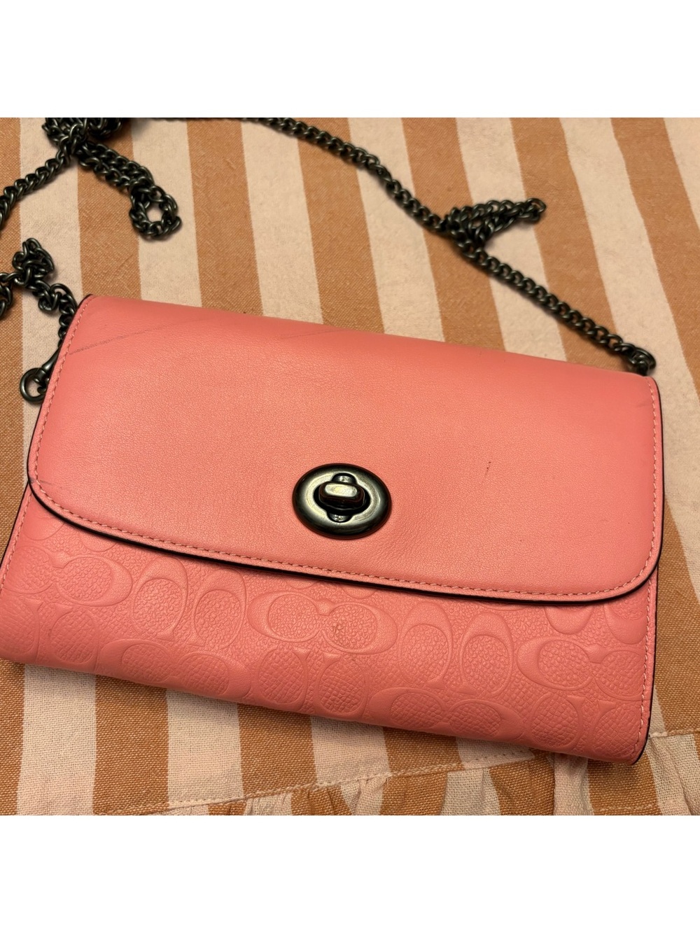 Coach 4126 Chain Crossbody in Pink Lemonade